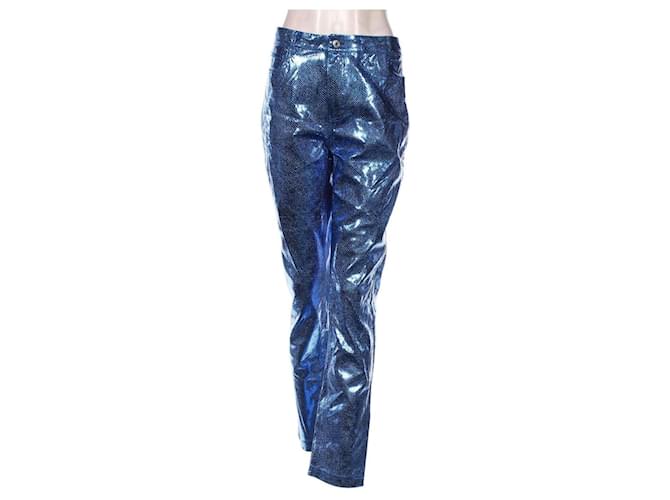 Autre Marque Un pantalon, leggings Polyester Polyuréthane Bleu  ref.1071625