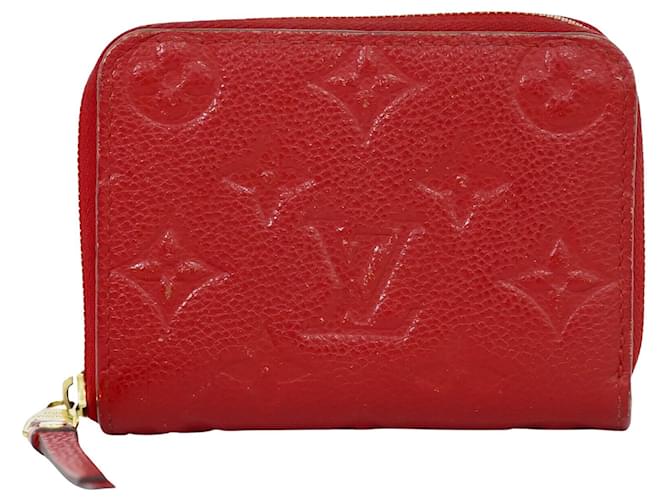Louis Vuitton Porte monnaie Zippy Red Leather  ref.1071737