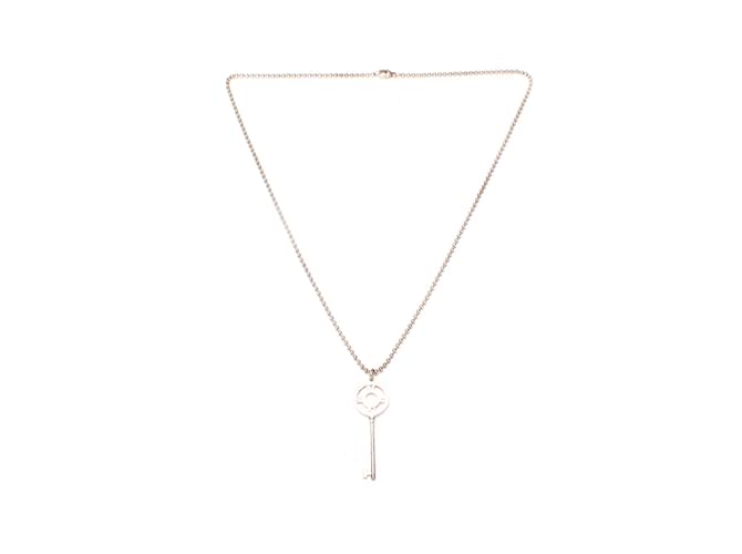 Tiffany & Co Collier pendentif clé Atlas Métal Argenté  ref.1071846