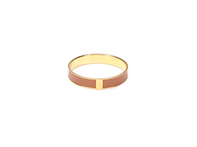 Hermès Leder Kawaii 12 Armband Golden Metall Kalbähnliches Kalb  ref.1071852