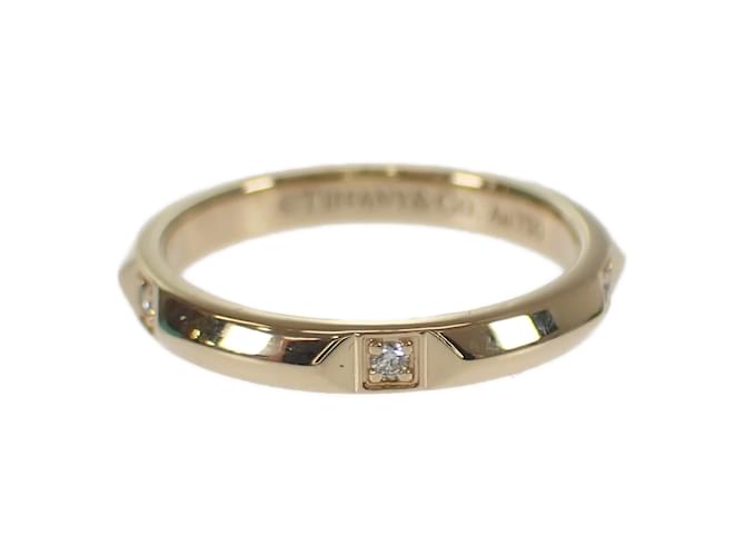 Bague en métal Tiffany & Co True Band avec diamants 67134672 In excellent condition Doré  ref.1071861