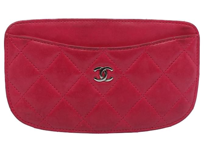 Chanel Matelassé Pink Leather  ref.1072001