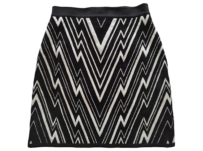 Black and white Balmain skirt Synthetic  ref.1072137