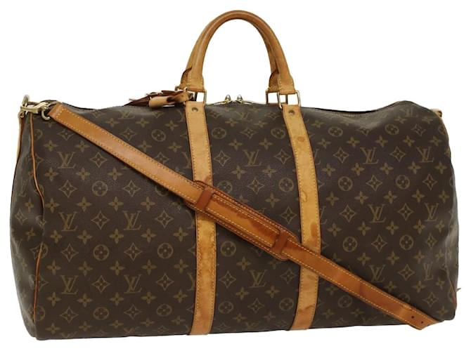 Louis Vuitton Monogram Keepall Bandouliere 55 Boston Bag M41414 LV Auth 53979 Cloth  ref.1072272