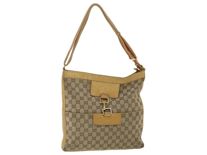 GUCCI GG Canvas Sherry Line Shoulder Bag Beige Red 001 4094 002113 Auth th4031  ref.1072273