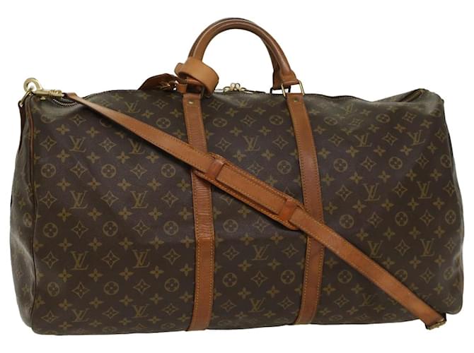 Louis Vuitton Monograma Keepall Bandouliere 60 Boston Bag M41412 Autenticação de LV 53982 Lona  ref.1072292