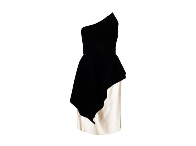 Schößchenkleid aus Samt und Seide von Lanvin Weiß  ref.1072407