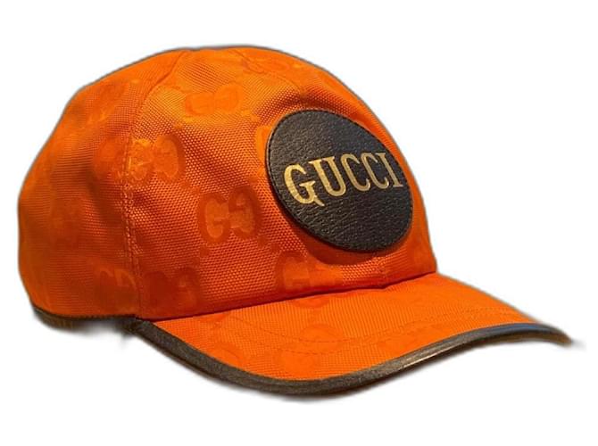 Cappellino Gucci Off The Grid Arancione Nylon  ref.1072519