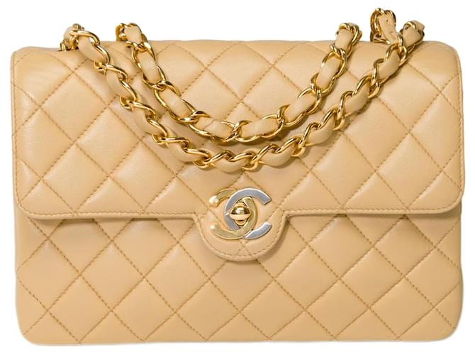 Sac Chanel Timeless/Classico in Pelle Beige - 101434  ref.1072569