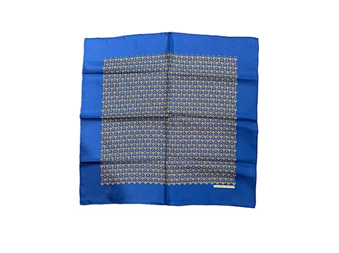 Hermès HERMES  Scarves T.  silk Blue  ref.1072573