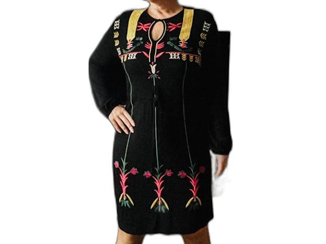 WOMEN'S DRESS  DESIGUAL Black Cotton  ref.1072640