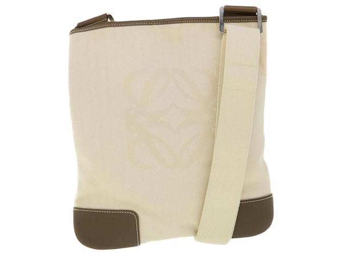 LOEWE Shoulder Bag Canvas Cream Auth 51029 White Cloth  ref.1072647