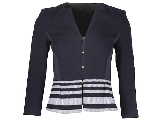 Boss Hugo Boss Blazer Jeisina en coton bleu marine  ref.1072673