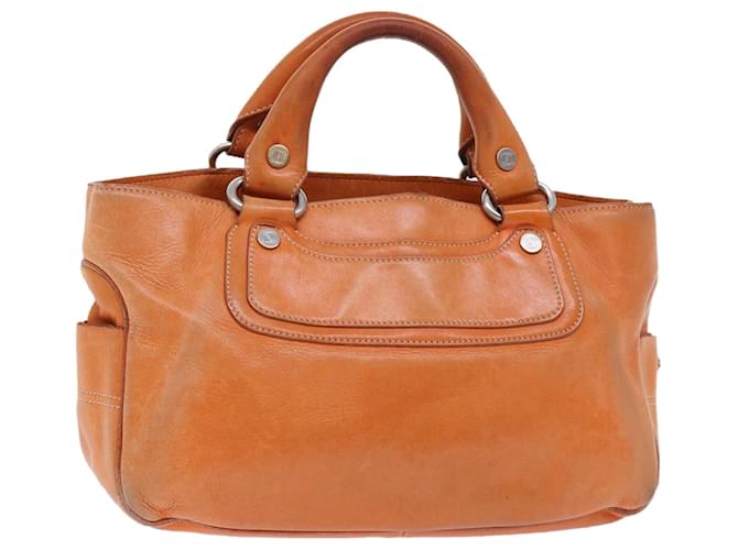 Céline CELINE Hand Bag Leather Orange Auth ep1358  ref.1072785