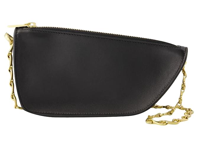 Micro Shield Wallet On Chain - Burberry - Leather - Black  ref.1072951