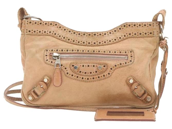 BALENCIAGA Leather Shoulder Bag Pink Auth am507g  ref.1072957