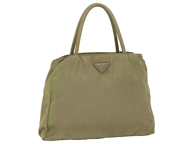 PRADA Hand Bag Nylon Khaki Auth bs6394 Green  ref.1072975