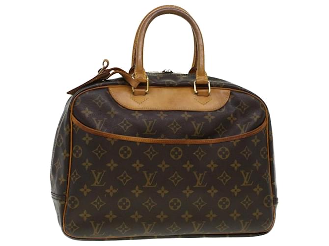 LOUIS VUITTON Monogram Deauville Hand Bag M47270 LV Auth 42006 Brown Cloth  ref.1072982