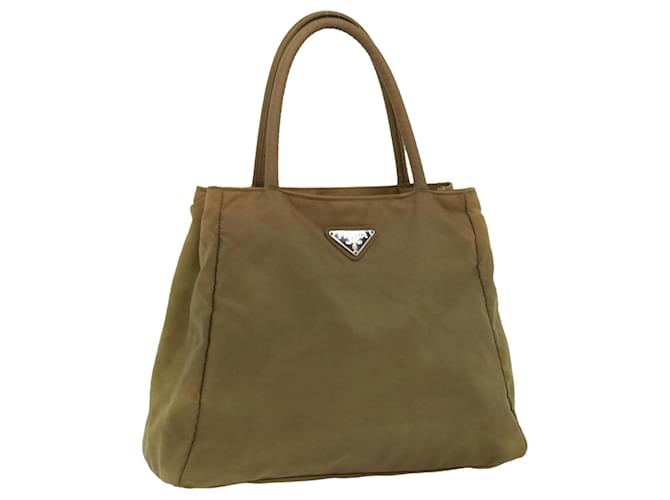 PRADA Hand Bag Nylon Khaki Auth cr603 Green  ref.1073013