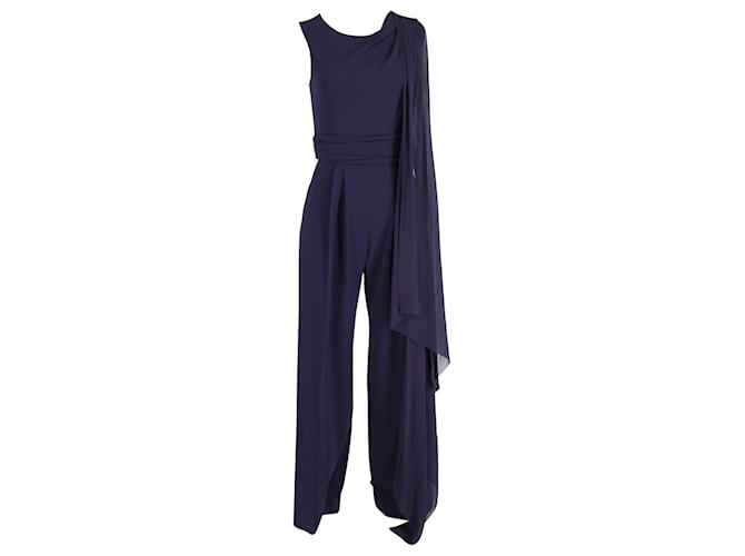 Max Mara Jumpsuit in Navy Blue  Synthetic Triacetate  ref.1073085