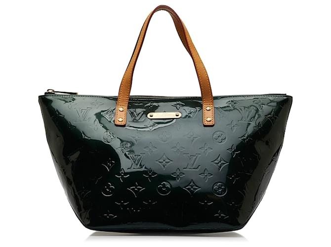 Louis Vuitton Green Vernis Bellevue PM Dark green Leather Patent leather  ref.1073378