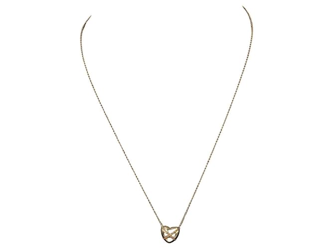 Tiffany & Co Heart Cross Chain Golden Pink gold  ref.1073548