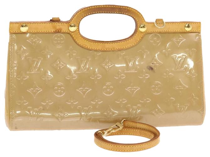 LOUIS VUITTON Monogram Vernis Roxbury Drive Hand Bag Noisette