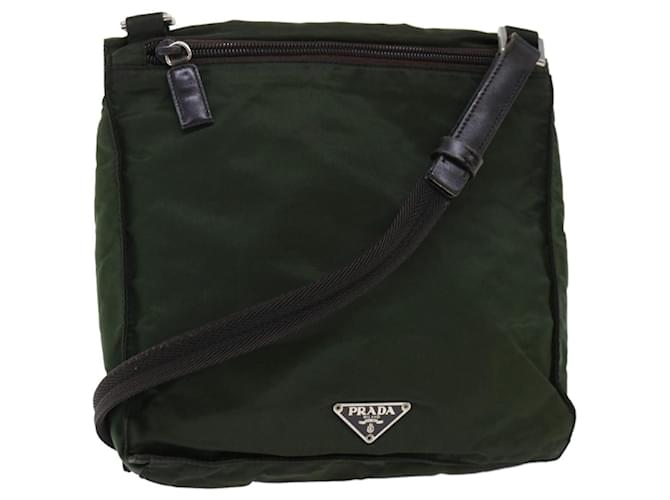 PRADA Shoulder Bag Nylon Green Auth fm2606  ref.1073754
