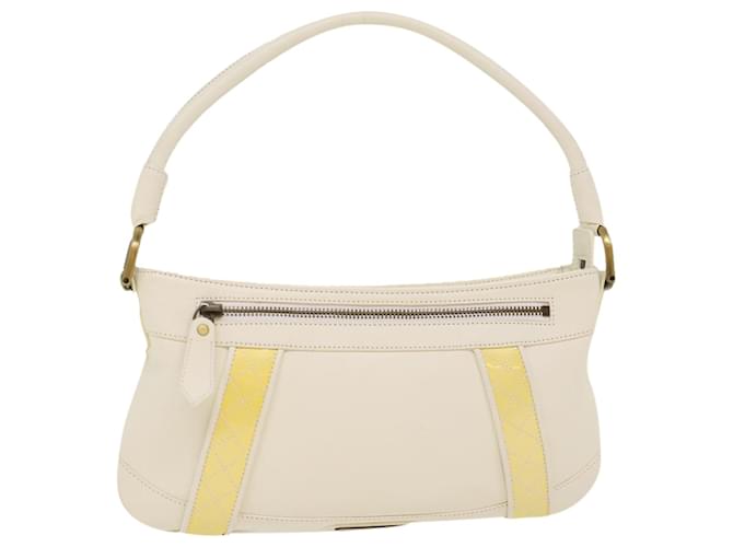 BURBERRY Shoulder Bag Leather White Auth ep1291  ref.1073858