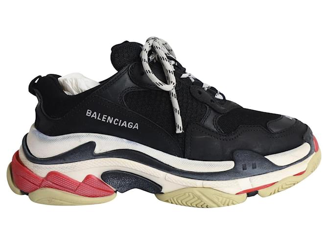 Sneakers Triple S di Balenciaga in poliestere nero  ref.1073904