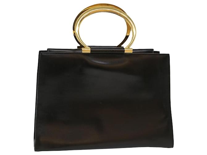 Céline CELINE Hand Bag Leather Black Auth 50187  ref.1073923