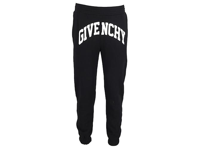 Pantaloni sportivi con stampa logo frontale Givenchy in cotone nero  ref.1073936