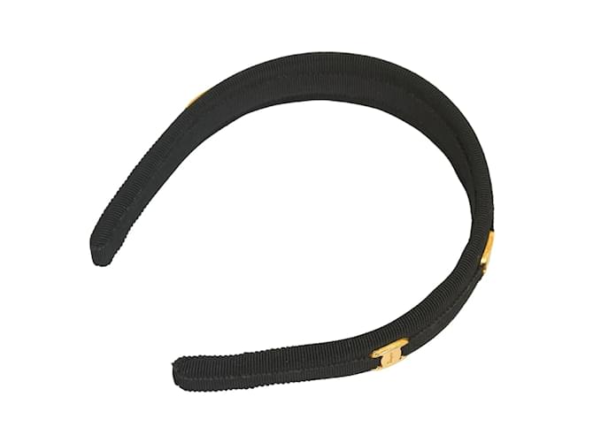 Salvatore Ferragamo Canvas Vara Headband Black Cloth  ref.1074180