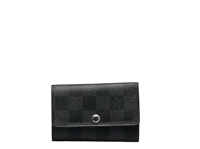 Louis Vuitton Damier Graphite Muticles 6 Key Holder N62662 Black Cloth  ref.1074182