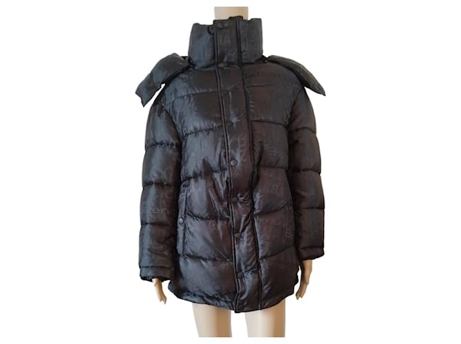 Balenciaga jaqueta preta New Swing Preto Sintético  ref.1074235