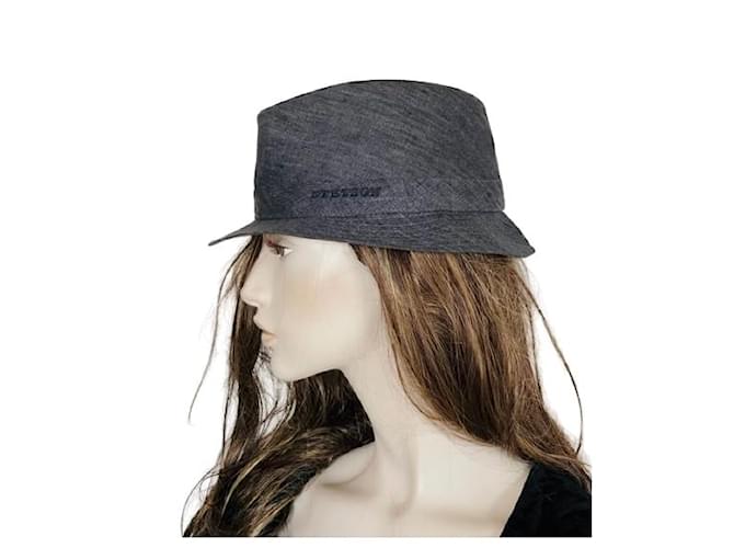 Stetson Hats Beanies Dark grey Linen  ref.1074340