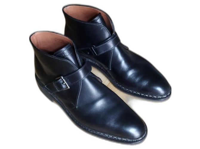 Heschung Cassava Anicalf Leather Buckle Boots Black