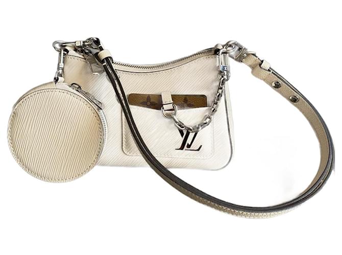 Louis Vuitton Bolsas Branco Couro  ref.1074464