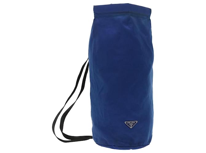 PRADA Shoulder Bag Nylon Blue Black Auth 51023  ref.1075050