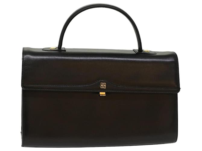 GIVENCHY Hand Bag Leather Black Auth am4887  ref.1075060