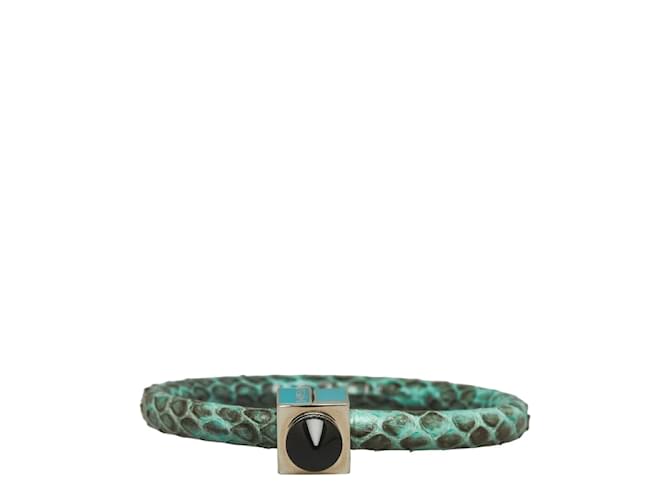 Fendi Leather bracelet Blue  ref.1075230