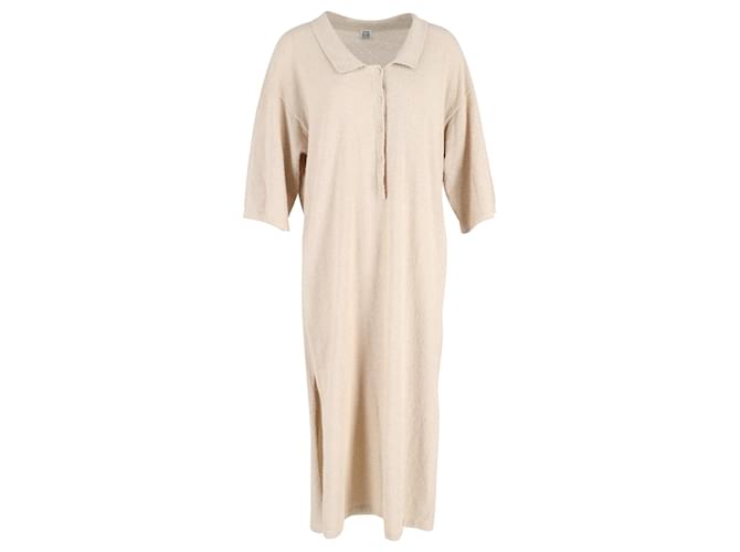 Totême Terry Shirt Dress in Beige Organic Cotton  ref.1075634