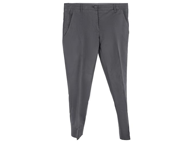 Miu Miu Straight Leg Trousers in Grey Cotton  ref.1075651