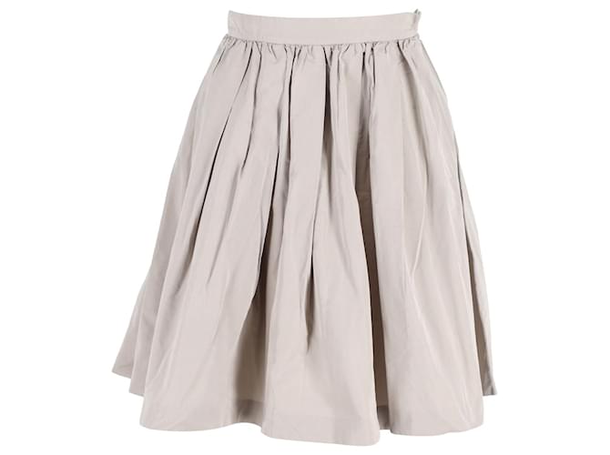 Miu Miu A-Line Skirt in Beige Cotton  ref.1075659