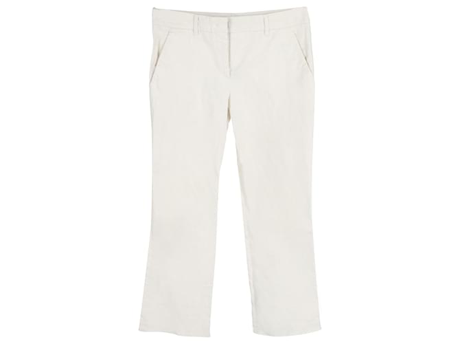Pantalones Prada de algodón blanco  ref.1075670