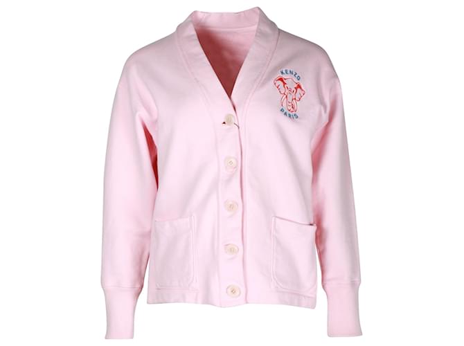 Kenzo Varsity Jungle Cardigan aus rosa Baumwolle Pink  ref.1075690