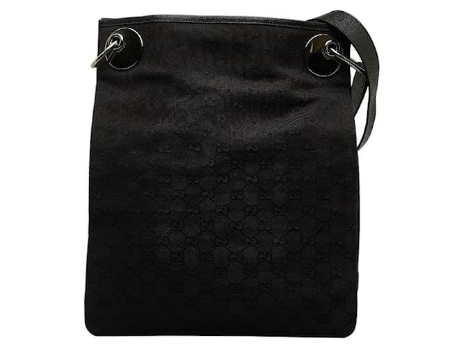 Bolsa de ombro em lona GG da Gucci 120842 em muito bom estado Preto  ref.1075724