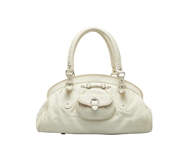 Leather My Dior Frame Bag White Pony-style calfskin  ref.1075734