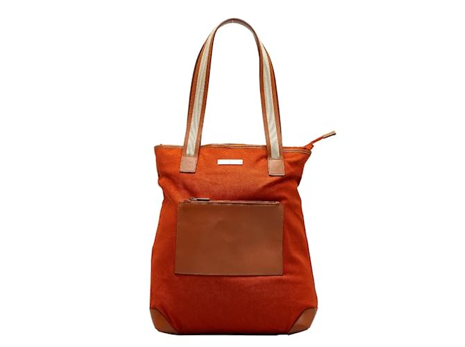 Gucci Canvas Tote Bag 019 0457 Orange Cloth  ref.1075735