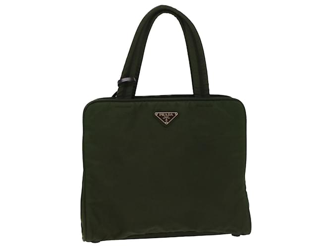 Tote Prada Tessuto Grün Synthetisch  ref.1075920